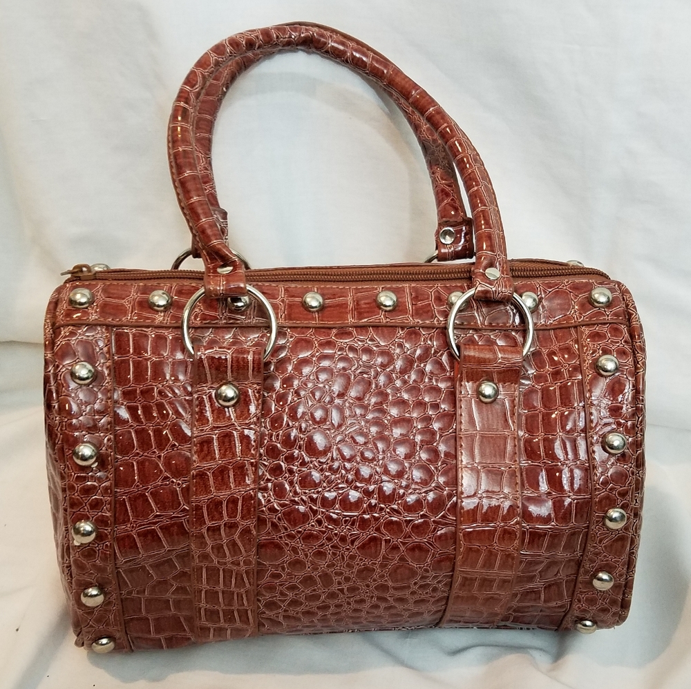 NWOT Faux Croc Skin Handbag